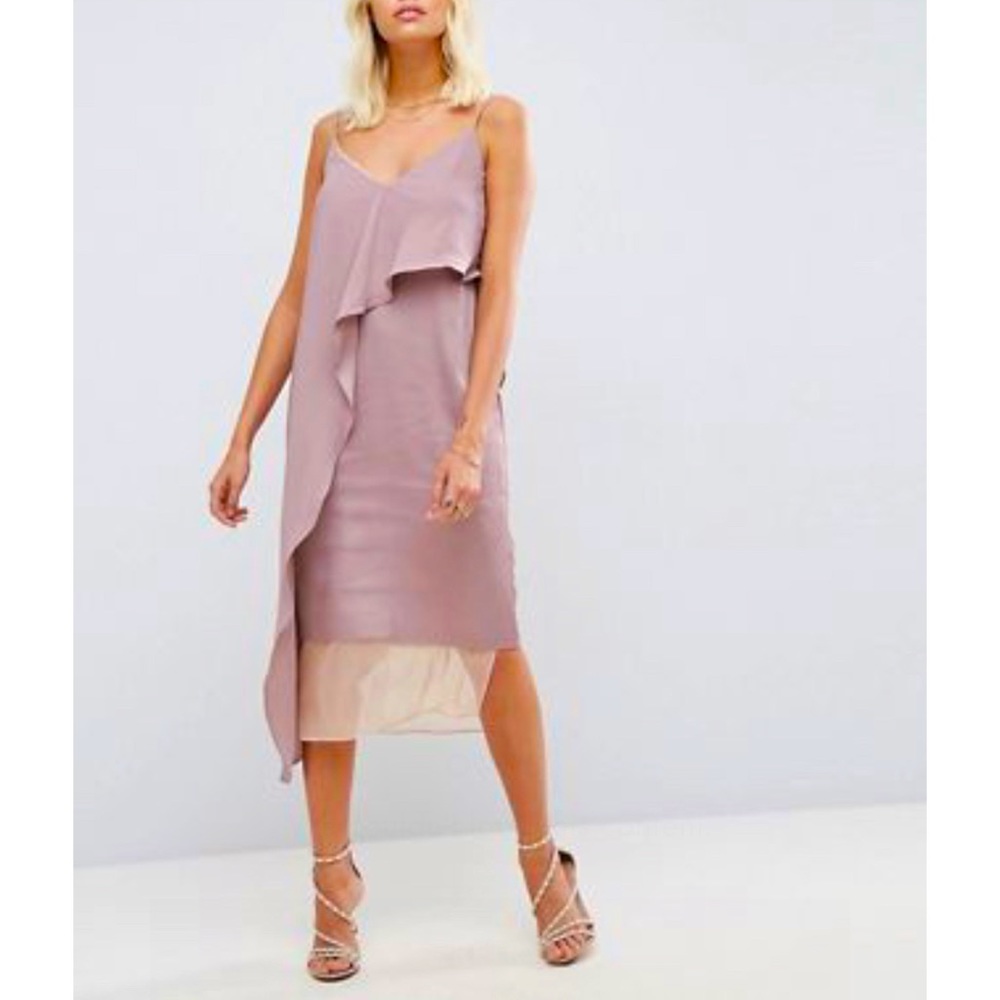 Stunning Cami midi dress in nude
